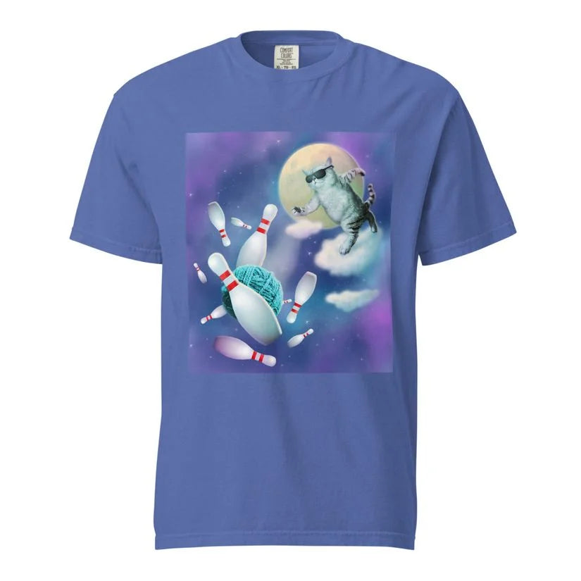 Cat Space Bowling T-Shirt