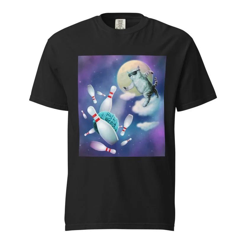 Cat Space Bowling T-Shirt