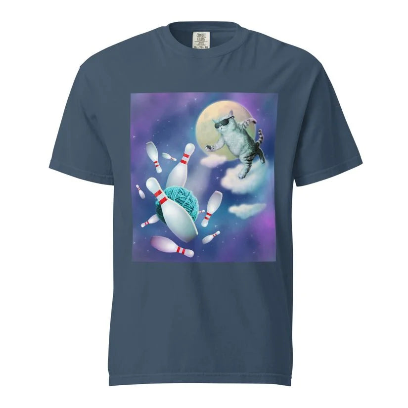 Cat Space Bowling T-Shirt
