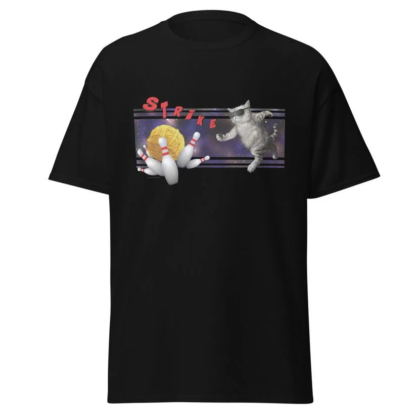 Bowling space cat T-Shirt