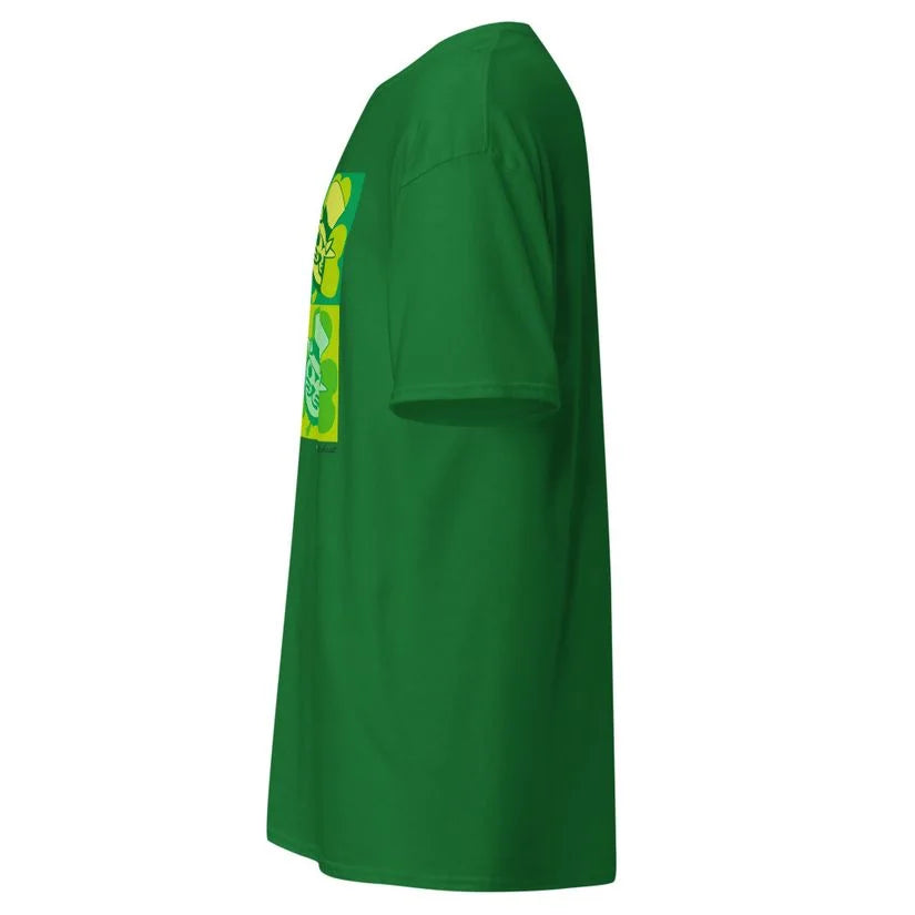 Pop art shamrock cat T-Shirt