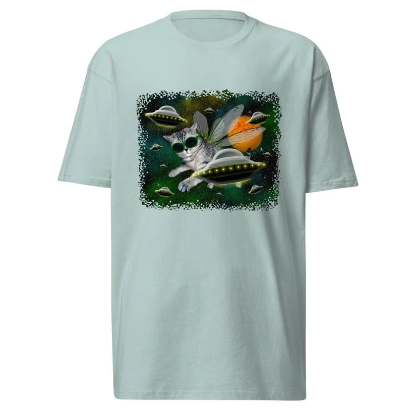 Space dragonfly cat ufo T-Shirt