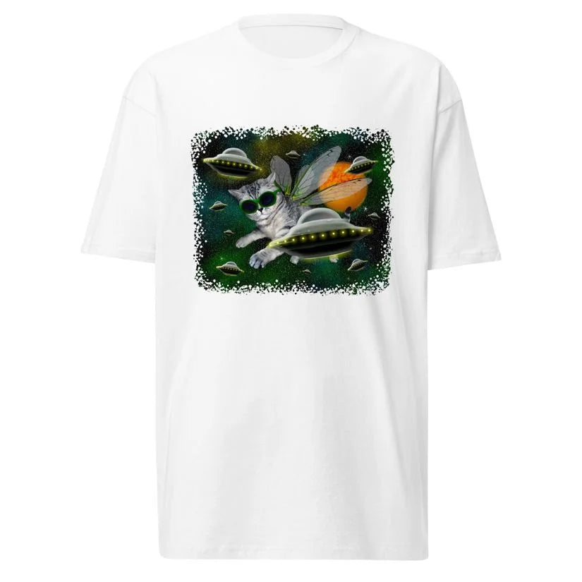 Space dragonfly cat ufo T-Shirt