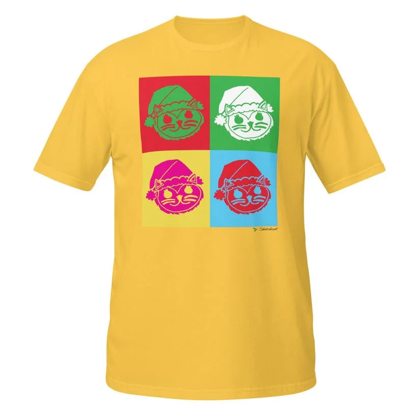 Xmas pop art cat T-Shirt