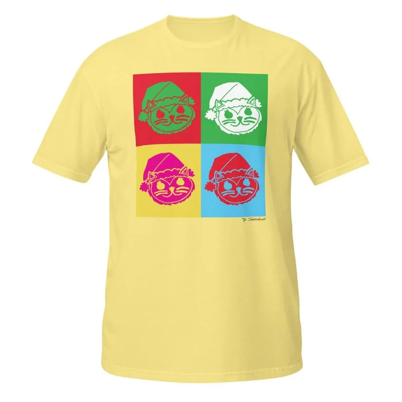 Xmas pop art cat T-Shirt